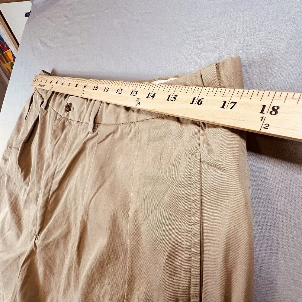 Polo Golf Ralph Lauren Fairway Shorts Men 36 Khaki Tan Pleated Cotton Ivy League